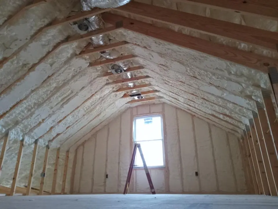 Spray foam roofing application for Crawl Space Insulation project in Los Alamos